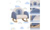 DRIPEX Kids Armchair, Wooden Rocking Teddy Fleece Chair for Child Aged 2-6