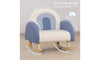 DRIPEX Kids Armchair, Wooden Rocking Teddy Fleece Chair for Child Aged 2-6
