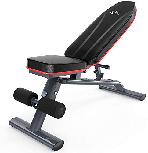 YOLEO Adjustable Grade Weight Bench Foldable 550lbs Capacity Multiuse Full Body Workout Bench