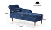 Vesgantti Velvet Chaise Longue With Left Armrest And Lumbar Pillow