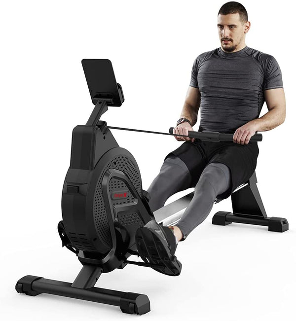 Dripex Magnetic Rowing Machine for Home Use & Cardio Training Rower with Aluminum Slide Rail, 16 Adjustable Resistance & LCD Monitor (2021 Upgrade Version)