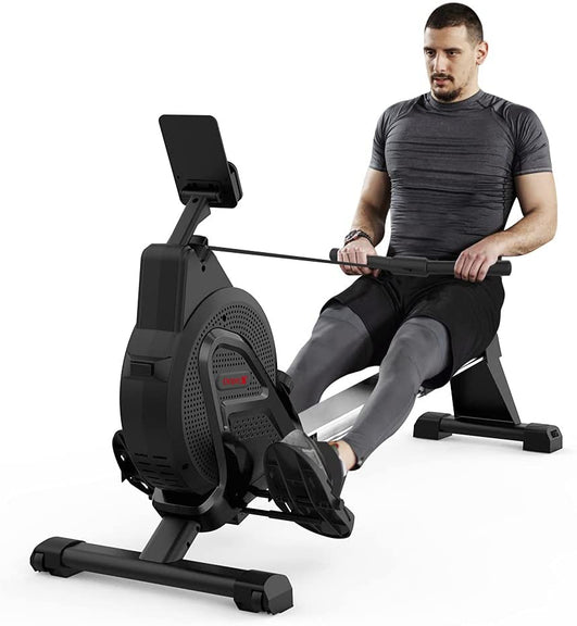 Dripex Magnetic Rowing Machine for Home Use & Cardio Training Rower with Aluminum Slide Rail, 16 Adjustable Resistance & LCD Monitor (2021 Upgrade Version)