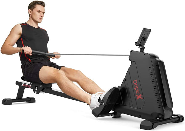 Dripex Foldable Rowing Machine Magnetic Rower with 16 Level Adjustable Resistances for Home use
