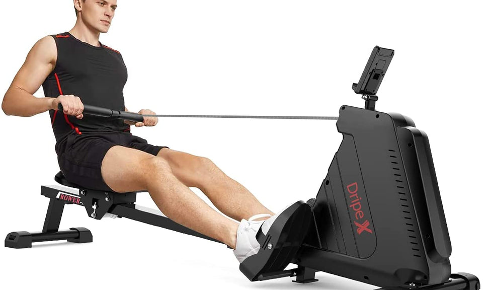 Dripex Foldable Rowing Machine Magnetic Rower with 16 Level Adjustable Resistances for Home use