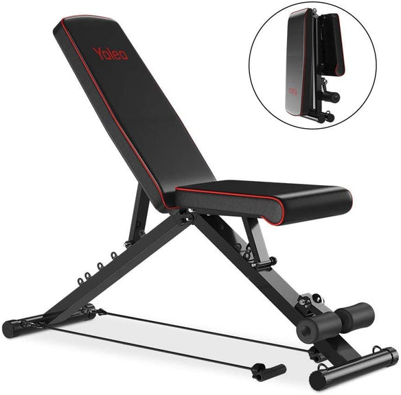 Yoleo Adjustable Weight Bench/ 550 LBS