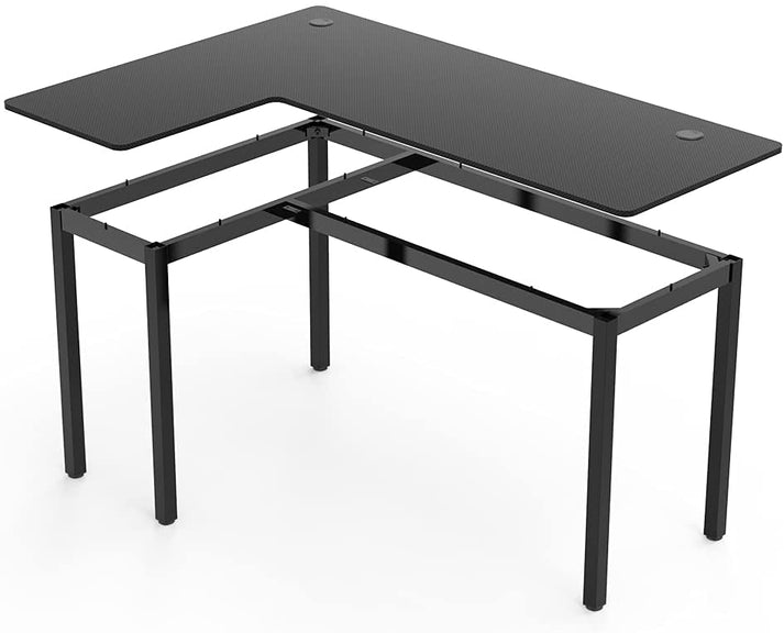 Dripex L shaped Corner Gaming Desk Large Desktop Surface with Cup Holder