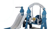 iropro Baby Swing and Slide Set ,Indoor Climbing Frame for Toddlers with Basketball Hoop and Ball
