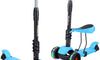 YOLEO Kids Three Wheel Kick Scooter with Removable Seat, LED Flashing Wheels, Height Adjustable Scooter