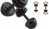 Dripex Adjustable Dumbbell Barbell Weight Pair (2021 New Version)- Free Weighs 4-In-1 Set with Non-Slip Neoprene Hand, Perfect for Male and Female Fitness at Home and Office Gym-10KG
