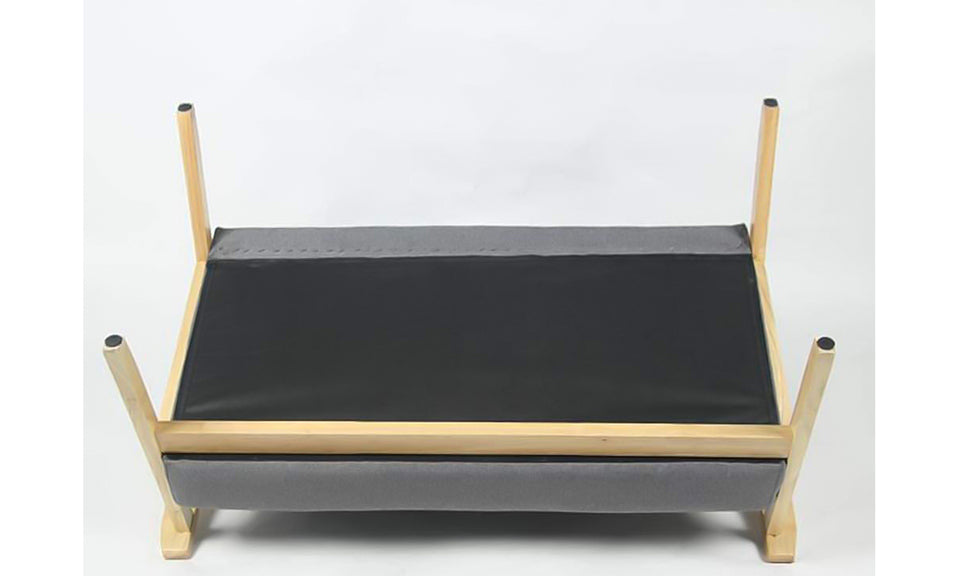 iropro 2 Seater  Wooden Frame Linen Square Arm Sofa