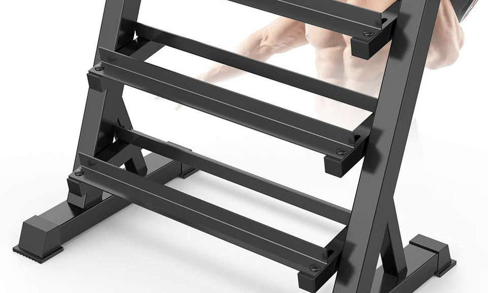Dripex 3 Tier Heavy Duty Dumbbell Rack for Home Gym Weight Rack Dumbbell Storage Stand Holder