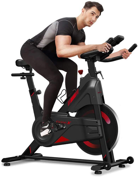 Dripex Magnetic Resistance Indoor Exercise Bike (2021 Upgraded New Version), Super-Silent, Capacity 300 LBS