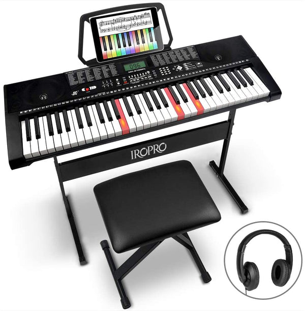 Magical LED Lighted on the keys of this 61 keyboard piano-Follow the LED light