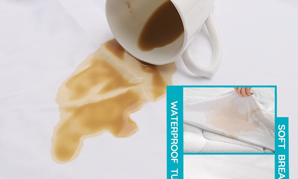 Vesgantti Waterproof Mattress Protector 35cm Deep Mattress Cover with Fully Elastic Skirt - Anti Allergy & Bed Bugs Proof Machine Washable(135 x 190 cm)