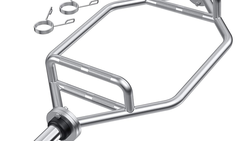 Dripex Olympic Hex Bar Barbell Bars - 56" Deadlift Trap Bar Weights Lifting Shrug Bar