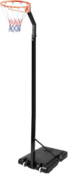 Dripex Adjustable 2.45M-3.05M Portable Basketball Hoop Net Set Professional Outdoor Basketball Stand Netball Post with Wheels for Adjults and Children