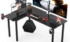 Dripex L shaped Corner Gaming Desk Large Desktop Surface with Cup Holder