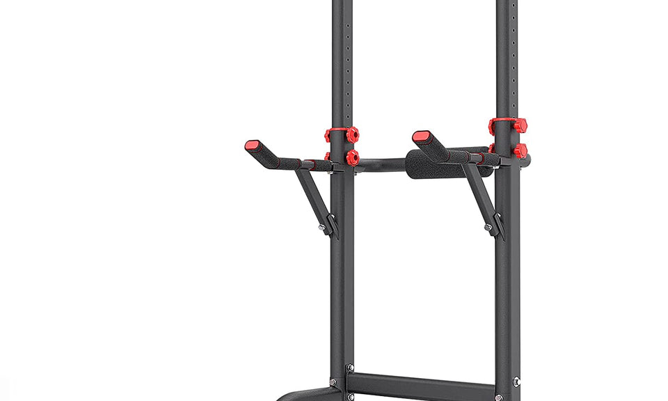 Dripex Multi-Function Power Tower-Pull Up Bar Station for Home Gym-Dip Station Workout Strength Training Fitness Equipment-Height Adjustable Pull up/Dip Bar 330LBS