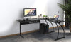 Dripex Corner Computer Desk, L Shaped Corner Gaming Desk for PC with CPU Stand