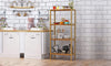 Dripex Bamboo Shelf 4 Tier Free Standing Shelf Unit Storage Shelf Rack Utility Organizer Stand for Bathroom Kitchen Living Room