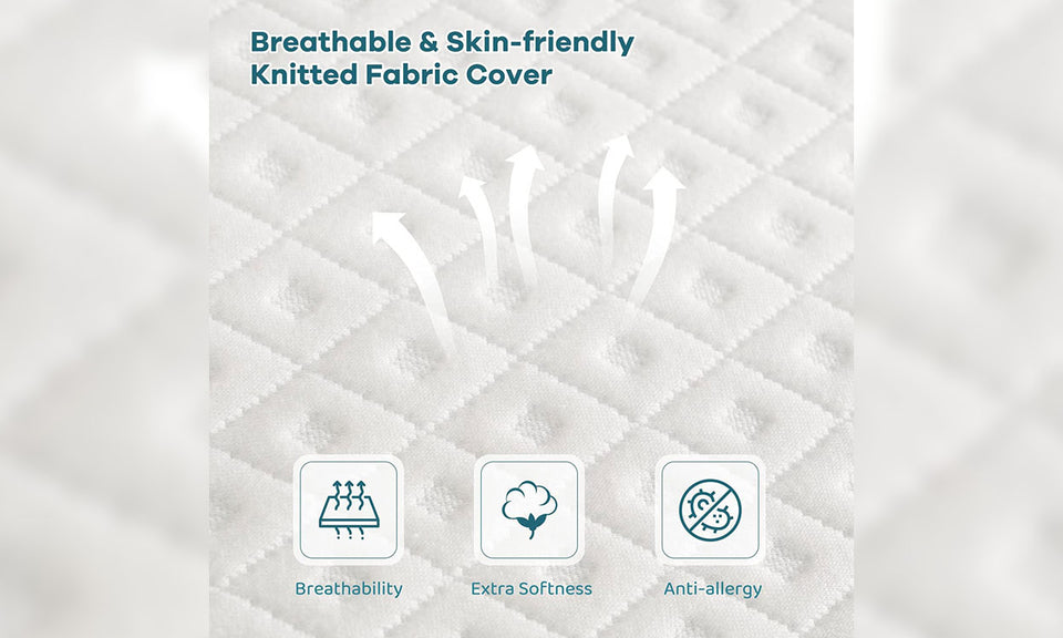 Vesgantti Memory Foam Topper Gel & Bamboo for Cooling Sleep & Pressure Relieving