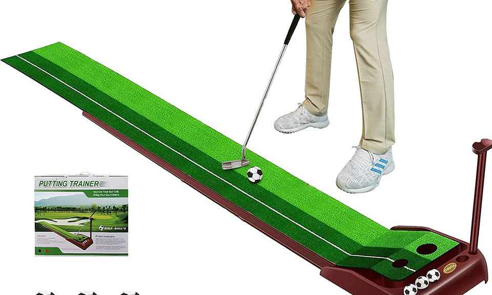 YOLEO Putting Mat - Golf Mat with 3 Balls Free & Auto Ball Return System for Home Use