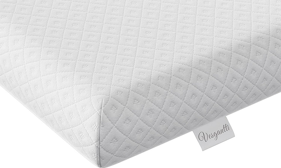 Vesgantti Memory Foam Topper Gel & Bamboo for Cooling Sleep & Pressure Relieving