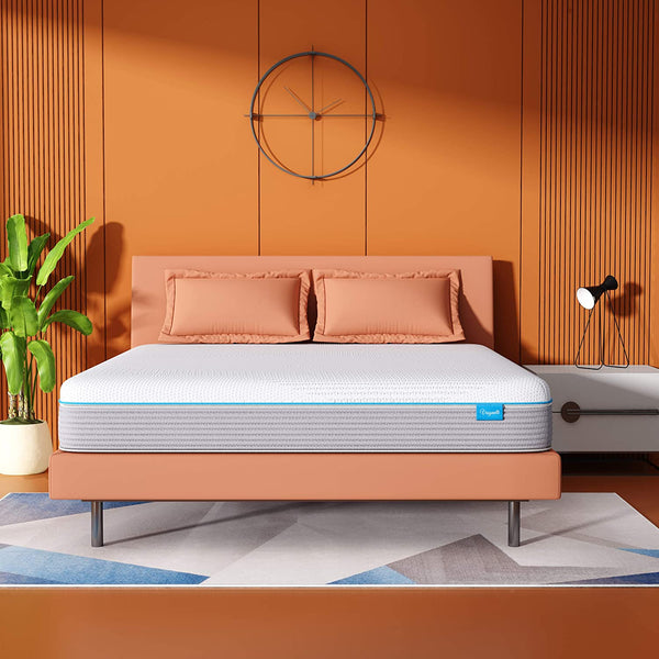 Vesgantti 2021 Version Hybrid Mattress-28cm, CertiPUR-US Certified / Bed-in-a-Box / Pressure Relieving, Cooling Gel Memory Foam Mattress ,Queen