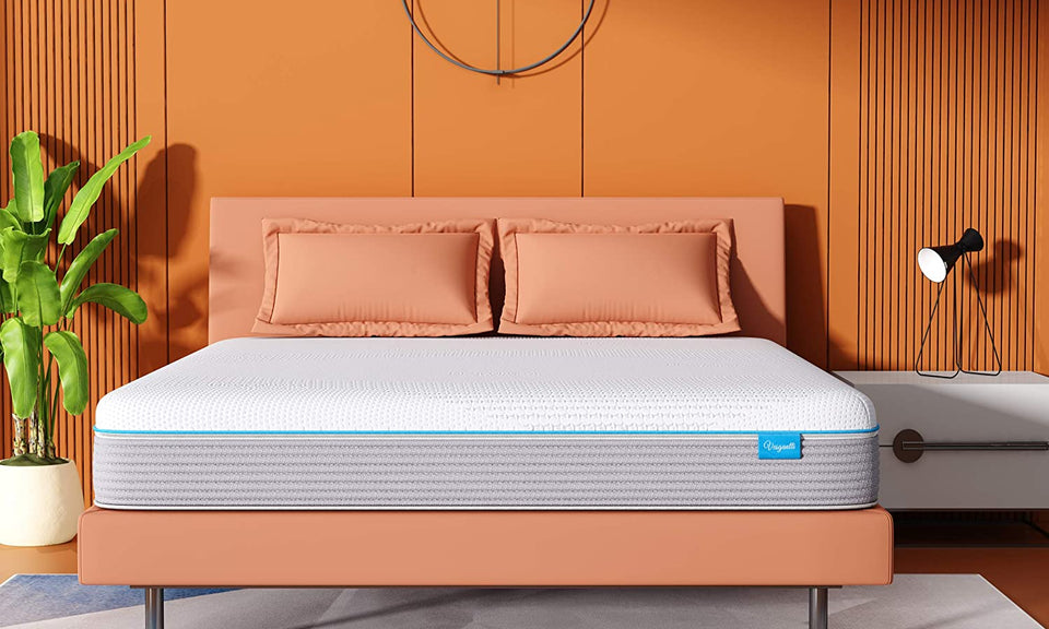 Vesgantti 2021 Version Hybrid Mattress-28cm, CertiPUR-US Certified / Bed-in-a-Box / Pressure Relieving, Cooling Gel Memory Foam Mattress ,Queen