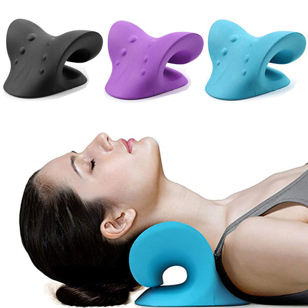 Neck And Shoulder Relaxer Cervical Traction Device Relief And Cervical Spine Alignment Chiropractic Pillow Neck Stretcher