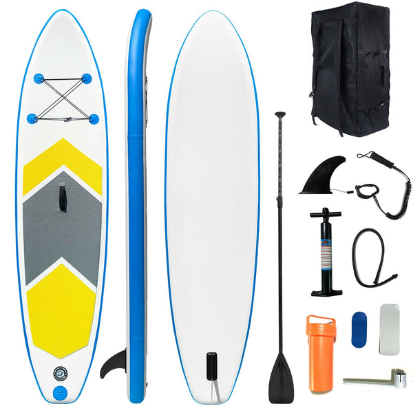10FT Paddle Board SUP Inflatable Sports Surf Stand Up Racing Bag Pump Oar Water